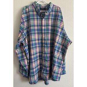 Polo Ralph Lauren 4XB Big Tall Performance Plaid Button Down Shirt NWOT